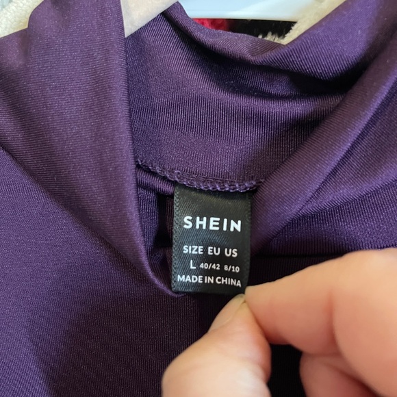 Shein NWOT purple turtleneck Sz L - Picture 2 of 4